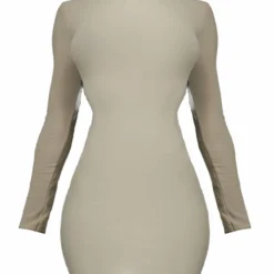 Robe Moulante Douce Sable Pâle Découpée Dans Le Dos -Jolie Vêtue Soldes Magasin c69b961f2dafaed64cbfabcb034f9cd6afdab4f5 cnd1308 5