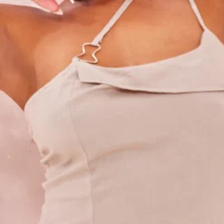 Plus Robe Mi-longue Gris Pierre Effet Lin à Bretelles Asymétrique -Jolie Vêtue Soldes Magasin c6ff2c56858539ae9c6550d506a75856f0c8163b cnd4926 4