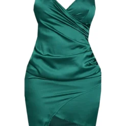 Shape - Robe Portefeuille Vert émeraude Satinée 13 Shape - Robe Portefeuille Vert émeraude Satinée -Jolie Vêtue Soldes Magasin c773dcd3ec5a28065961b8854724f26bcf19c8e4 cly3037 6