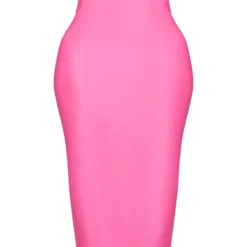 Shape Robe Moulante Mi-longue Rose Vif à Barre En V -Jolie Vêtue Soldes Magasin c7d62d4da208e0ca42399641e784f297ae319c43 cne0490 5