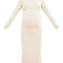 Logic Maternité Robe De Grossesse Mi-longue Côtelée Sable Pâle à Manches Longues -Jolie Vêtue Soldes Magasin c805f76bd854b6cef410a7eeef4021da86fb55c6 cnd0090 5