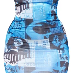 Shape Robe Moulante Bustier Imprimé Journaux Bleue -Jolie Vêtue Soldes Magasin c8067264a0f292e7f910f9a6dd90a36e3653bef2 cne0412 5
