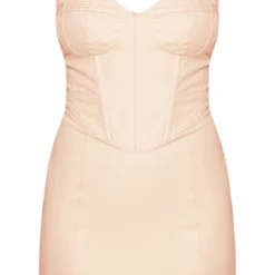 Robe Moulante Cargo Sable à Détail Corset Et Coutures Contrastantes -Jolie Vêtue Soldes Magasin c814302769e9acdb0da6fae84d89b57ccf5cb0de cne2866 5