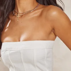 Petite Robe Bustier En Jean Blanc -Jolie Vêtue Soldes Magasin c859b67db35ac39a3ef408e09fb1ab056b57689b cnd0152 4