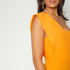 Robe Mi-longue Jaune à Bretelle Unique Drapée 11 Robe Mi-longue Jaune à Bretelle Unique Drapée -Jolie Vêtue Soldes Magasin c8943e722f376737e1be58feec297b07a84aa404 clx3613 5