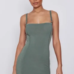 Robe Moulante En Jersey Kaki Mousse à Liserés Et Empiècements -Jolie Vêtue Soldes Magasin c89f6ac8facf9ea11968018ad700ab75b14e86ac cnd2290 3