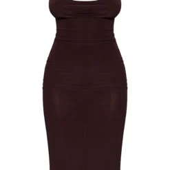 Petite Robe Longue Marron Chocolat Moulante à Col Bénitier -Jolie Vêtue Soldes Magasin c8a8060e8647c99c3aa0e8fbd8cf5626d2b3d439 cmv1871 6