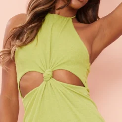 Robe Longue En Maille Côtelée Vert Olive à Découpes Et Noeud -Jolie Vêtue Soldes Magasin c8d2c77e7c30669a13b7fe142dc5dc29a3a69da1 cmz4672 5