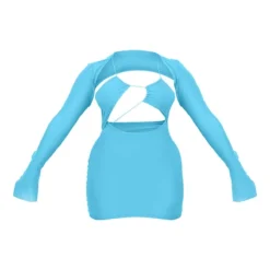 Shape Robe Moulante En Mesh Bleu Turquoise Superposé à Lacets -Jolie Vêtue Soldes Magasin c929db89e12e9ab8a614b31f1bcfc526db3bca3b cmz3607 6