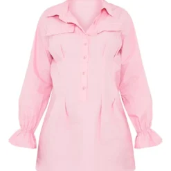 Maternité Robe De Grossesse Chemise Style Utilitaire Rose -Jolie Vêtue Soldes Magasin c9662da4b0ebe24a5eb13911e133cf40cc1bee8e cmr0608 5