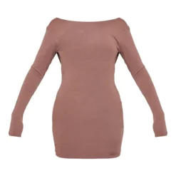 Robe Moulante Manches Longues En Jersey Chocolat à Détail Contours Et Dos Nu Bénitier -Jolie Vêtue Soldes Magasin ca02c4ad5b203758732a4ae9c714aac6db76edb3 cnd4081 5