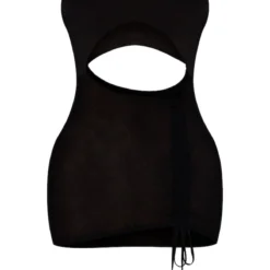 Shape Robe Moulante Noire En Maille Transparente Découpée Et Froncée Sur Le Côté -Jolie Vêtue Soldes Magasin ca6320f41e195ebf24ad4824a9de29bf49cee933 cmw3735 6