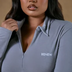 Renew Plus Robe Moulante Grise à Décolleté Plongeant Et Zip -Jolie Vêtue Soldes Magasin cb57617f019f96924c45823e1c4c0b23f53fd2f8 cnc1146 4