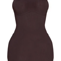 Shape Robe Moulante Côtelée Marron Chocolat à Armature Sous Le Buste -Jolie Vêtue Soldes Magasin cb6d7a18753ff6e2bed77d04a279e74c8e5696f2 cmy0774 6