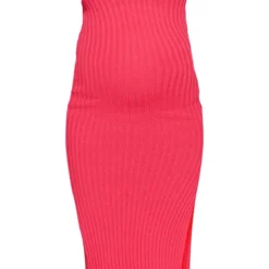 Maternité Robe De Grossesse Mi-longue En Maille Tricot Rose Vif Côtelée -Jolie Vêtue Soldes Magasin cbef8be958239f560be30c2497d1ba67686d70f7 cmv9471 6