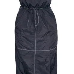 Plus Robe Mi-longue Bustier En Nylon Noir à Détail Coutures -Jolie Vêtue Soldes Magasin cc3afefceedb94660eb89fb6be44d88690edc2a4 cnc7378 5