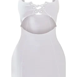 Robe Moulante Blanche En Maille Stretch Tissée à Lacets Et Liserés -Jolie Vêtue Soldes Magasin ccc3ae733b2eb0322c7a8fe9b85a2ee2ada020c1 cne2700 5