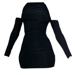 Robe Très Moulante Découpée Noire à Dos Nu à épaules Dénudées -Jolie Vêtue Soldes Magasin cd078dc3af3a690f59673355953fed8935458727 cnc7744 5