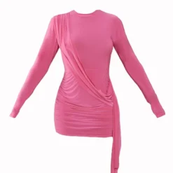 Robe Très Moulante Rose Vif à Jupe Drapée Et épaulettes -Jolie Vêtue Soldes Magasin cd51da42f09b2a27dac776f73de559f258bc9e0d cnc7754 5