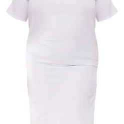 Logic Plus Robe T-shirt Mi-longue Oversize Blanche -Jolie Vêtue Soldes Magasin cdb52500b63f1e03e2d2d7221c75b0380f428925 cne4087 5