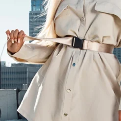 Robe Chemise Oversize Gris Pierre Style Cargo à Boutons Pression -Jolie Vêtue Soldes Magasin cdefee5c2077cc6036a340aa79021a9f44a48a45 CMF1250 5