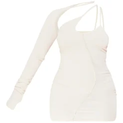 Shape Robe Moulante Gris Pierre Texturée à Manche Asymétrique Et Coutures -Jolie Vêtue Soldes Magasin ce915e4539946b9262bd09fd2041f4bb5191877e cnb0883 5