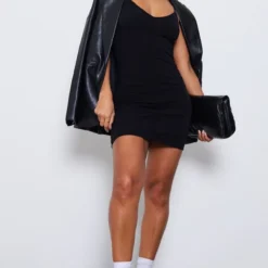 Robe Moulante En Jersey Noir à Bretelles Et Coutures -Jolie Vêtue Soldes Magasin cf7a69afd6f99a20170564e3827f6ed6262ae2c3 cnd4084 3