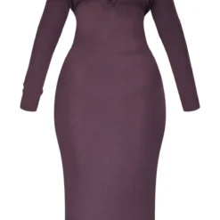 Shape Robe Mi-longue Chocolat Côtelée à Manches Longues Et Boutons à L'avant -Jolie Vêtue Soldes Magasin cffe6e506d1f490853f931f11fd7d5023948979b cnb4665 5