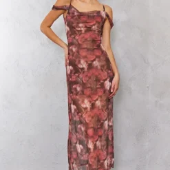 Tall Robe Longue Fleurie Rose à Col Bénitier -Jolie Vêtue Soldes Magasin d210fc3aa02cac1d7c827731480b4c81a8801747 cnd3395 3