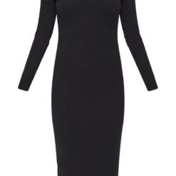 Tall Robe Mi-longue Style Polo Noire à Décolleté Plongeant -Jolie Vêtue Soldes Magasin d2f854982e74e34046050e1af7977ed184b21927 cnb4388 5