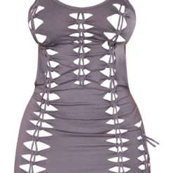 Shape Robe Moulante En Coton Gris Anthracite Lacée à Dos Ouvert -Jolie Vêtue Soldes Magasin d2fe79f309a2d2f1a82e152ec027bf7cadb0c031 cne0332 5