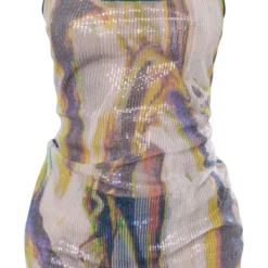 Robe Moulante Multicolore Transparente à Sequins Et Bretelles -Jolie Vêtue Soldes Magasin d418bf97cd1985401056f132f307c69294e8312b cne3767 5