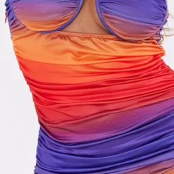 Robe Multicolore Imprimé Abstrait Découpée à Bretelles Et Armatures -Jolie Vêtue Soldes Magasin d43dfb4007e3f3c26ac774715b0859e6a93ae34b cnd5873 4