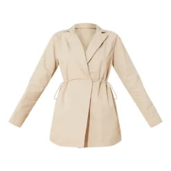 Robe Blazer Tissée Gris Pierre à Manches Longues Et Cordons Resserrables à La Taille -Jolie Vêtue Soldes Magasin d505f7fab36ba8a78e36f0ed937291540e106276 cmt9651 5