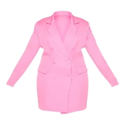 Plus Robe Blazer Rose Vif Structurée à Double Boutonnière -Jolie Vêtue Soldes Magasin d53123e10c9dc2ebf9ac9222d208bd36b4a140fa cmq1105 6
