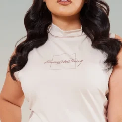 PRETTYLITTLETHING Plus Robe Moulante Gris Pierre à Coutures Contrastantes Et Dos Nageur -Jolie Vêtue Soldes Magasin d53fb35290d5339b69b708829c8a2f1d956bc09f cnc2658 4