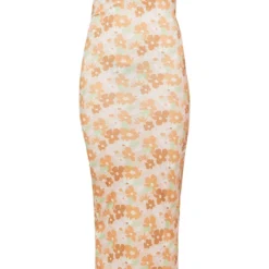 Robe Longue Bustier Fleurie Pastel Gris Pierre -Jolie Vêtue Soldes Magasin d5d1752ba4483a9377be87b49cbba3a08bd2c95a cmz4563 6