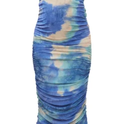 Maternité Robe De Grossesse Longue Froncée à Bustier Imprimé Dégradé Bleu -Jolie Vêtue Soldes Magasin d60a6e4e788a6dfbf3444a7299a5cf827ba16162 cnd7194 5