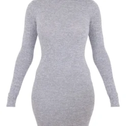 Robe Moulante Gris Chiné à Manches Longues -Jolie Vêtue Soldes Magasin d67b0e743ca1d72ead3fbc4fff681a55880a6750 cnc8356 5