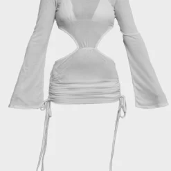 Mini Robe De Plage Blanche Découpée à Manches Cloches -Jolie Vêtue Soldes Magasin d6be21858d4b4664d7e66e92e6d8c3fbf51a52bd cnc8170 5
