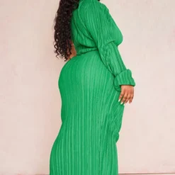 Plus Robe Mi-longue Plissée Vert Vif à épaule Unique Froncée 8 Plus Robe Mi-longue Plissée Vert Vif à épaule Unique Froncée -Jolie Vêtue Soldes Magasin d783f26ea98d6d2159e379125b710e3391a84644 cne5088 2