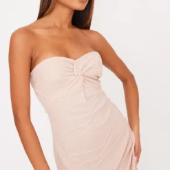 Robe Droite Bustier Texturée Gris Pierre Torsadée -Jolie Vêtue Soldes Magasin d7939e7ffb796dd8ccaf100378885e1ea4e0e15e cne6503 4