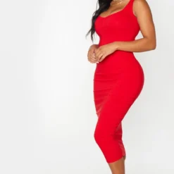 Shape Robe Mi-longue Rouge à Détail Bonnets Et Bretelles -Jolie Vêtue Soldes Magasin d7e84e1c53875f800a7d279c5e7b66981c046235 cmg6519 4