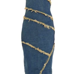 Tall Robe Bustier Mi-longue En Jean Vintage Moyennement Délavé -Jolie Vêtue Soldes Magasin d7ff2d8f93497f0036ca8981fe282793ee03e3ed cnd0554 5