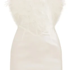 Robe Bustier Moulante Blanche à Plumes -Jolie Vêtue Soldes Magasin d803894849c2fa4014c845ae88016d1da49151d5 cnd7550 5
