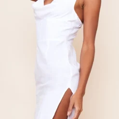 Robe Mi-longue Blanc Cassé Effet Lin à Col Bénitier Et Liserés -Jolie Vêtue Soldes Magasin d81145376ca1413a5090103aa1c2751fadfccb5e cnd2248 4