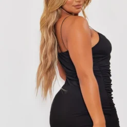 Shape Robe Moulante En Mesh Noir Très Froncée à Détail Bonnets -Jolie Vêtue Soldes Magasin d8caf1f79d68db6316d935840d205dbad985917c cna8703 2