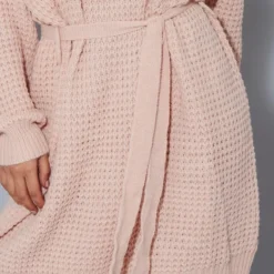 Robe Pull Rose Tendre En Maille Tricot Douce à Ceinture -Jolie Vêtue Soldes Magasin d9374668dd0c0257f806fc1ce999f9d7137f3ac5 cmu0230 5