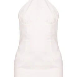 Robe Moulante Satinée Blanche Dos Nu à Détail Coutures -Jolie Vêtue Soldes Magasin d9d658a841df5a6ccef1f7bf38d3141c68c63213 cne2922 5