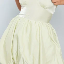 Robe Bustier Vert Sauge à Jupe Bouffante -Jolie Vêtue Soldes Magasin da40945ef22d10cae25e914bbac9bebb12509487 cna3521 4